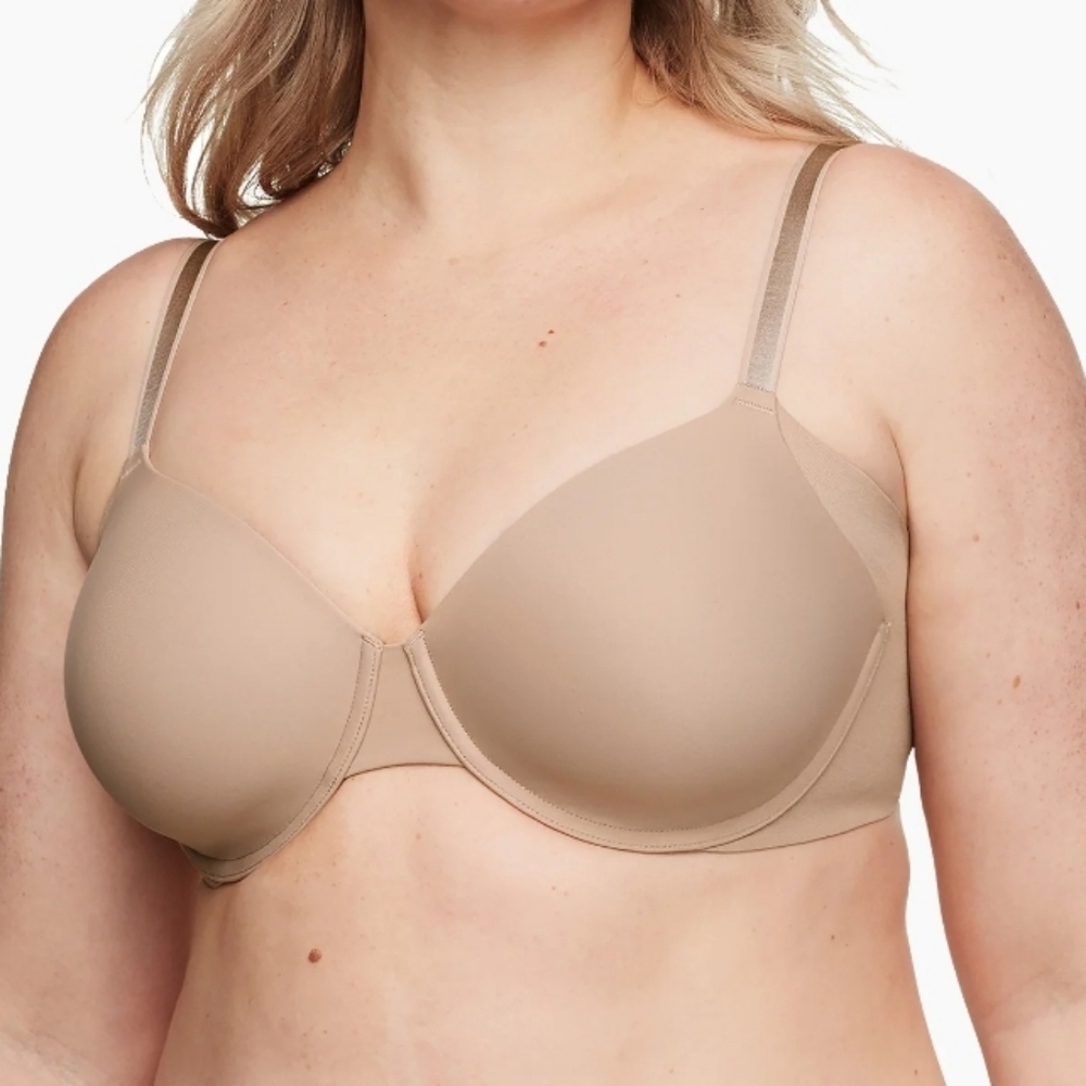Seamless Underarm-Smoothing Comfort Underwire Lightly Lined T-Shirt Bra 42DDD